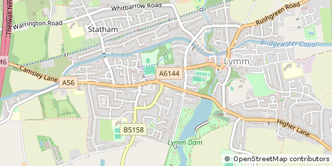 Map of Lymm, Cheshire