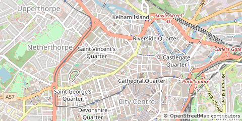 Map of Sheffield