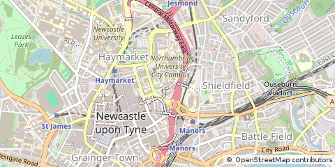 Map of Newcastle Upon Tyne