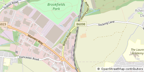Map of Rotherham