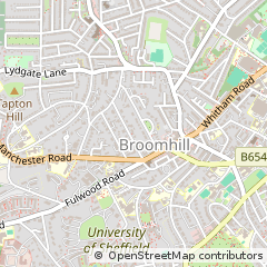 Map of South Yorkshire