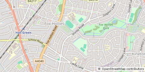 Map of Birmingham, West Midlands