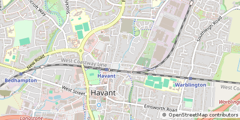 Map of Havant, Hampshire