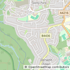 Map of Swansea, Mid Glamorgan