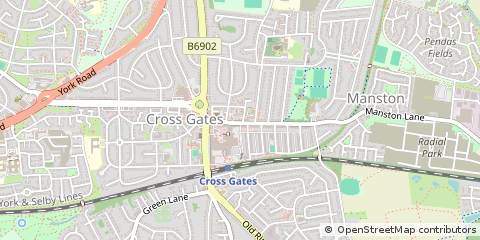 Map of Leeds, West Yorkshire