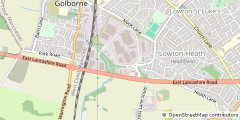Map of Warrington, Cheshire