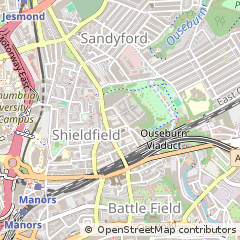 Map of Shieldfield, Newcastle Upon TYN
