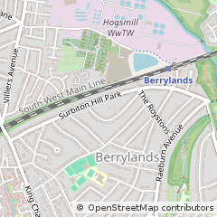 Map of Surbiton, Surrey