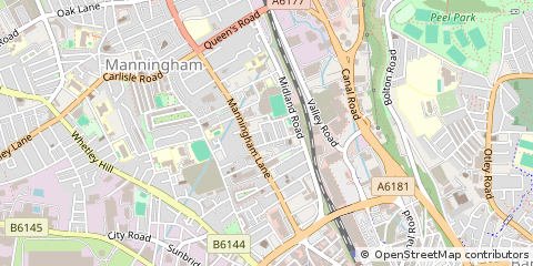 Map of Bradford, West Yorkshire