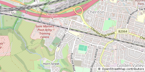 Map of Folkestone, Kent