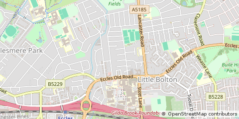 Map of Salford, Manchester