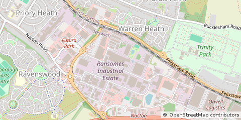 Map of Ipswich, Suffolk