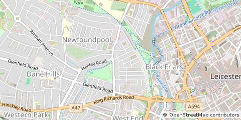Map of Leicester
