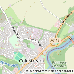 Map of Coldstream, Berwickshire