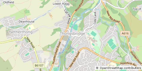 Map of Holmfirth, West Yorkshire