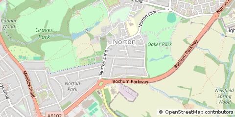 Map of Sheffield, South Yorkshire