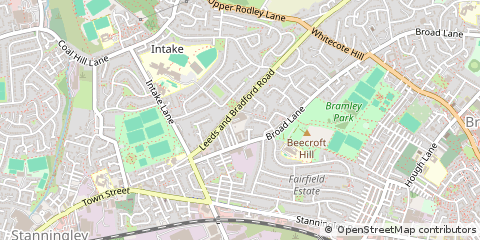 Map of Leeds, West Yorkshire