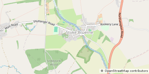 Map of Stoke Bruerne, Nothamptonshire