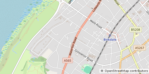Map of Southport, Merseyside