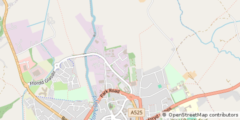 Map of Ruthin, Clwyd