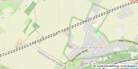 Map of Folkestone, Kent