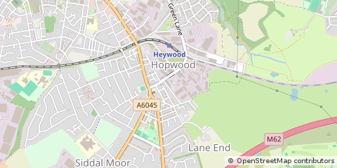 Map of Heywood, Lancashire