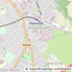 Map of Heywood, Lancashire