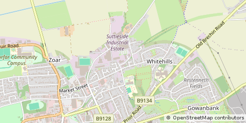 Map of Forfar, Angus
