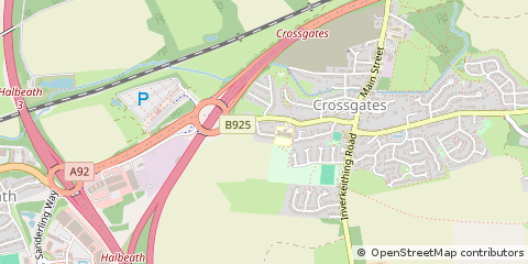 Map of Crossgates NR Dunfermline, Fife