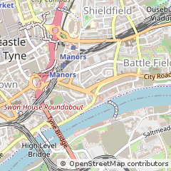 Map of Newcastle Upon Tyne