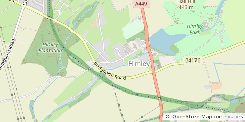 Map of Dudley, Staffordshire