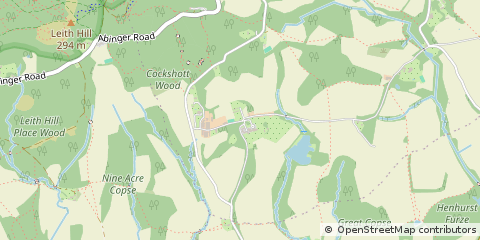 Map of Dorking, Surrey