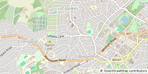 Map of Sheffield