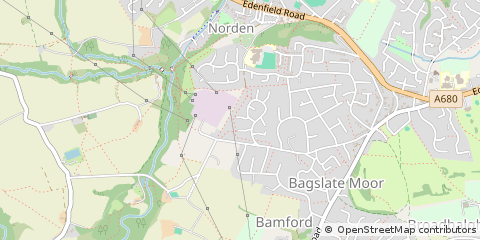 Map of Rochdale, Lancashire