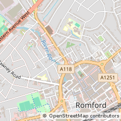 Map of Romford, Essex