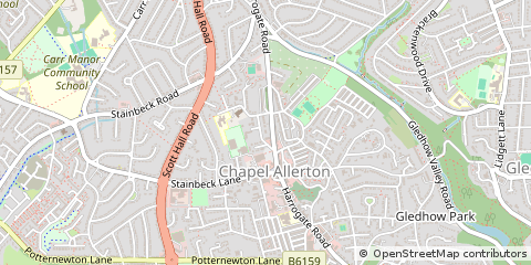 Map of Leeds, West Yorkshire