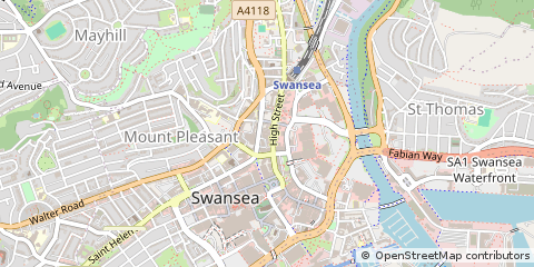 Map of Swansea