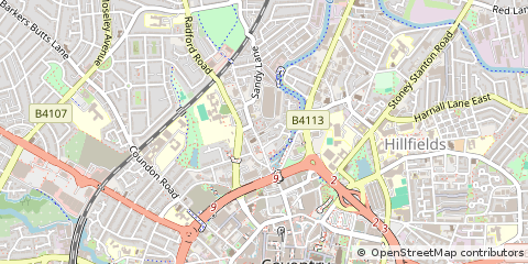 Map of Coventry, West Midlands