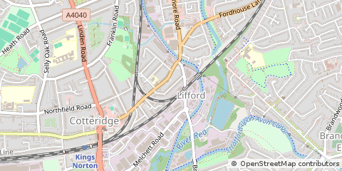 Map of Birmingham, West Midlands