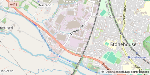Map of Stonehouse, Gloucestershire