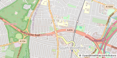 Map of South Woodford, London