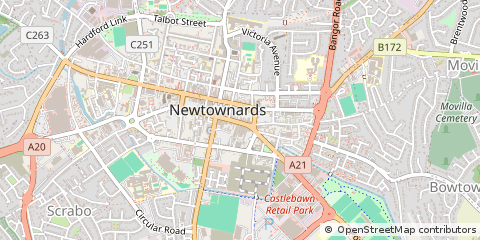Map of Newtownards, County Down