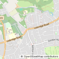 Map of Stanmore, Middlesex
