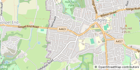 Map of Dudley, West Midlands