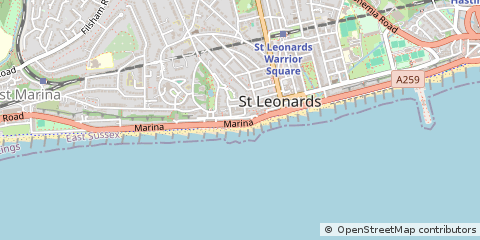 Map of ST. Leonards-on-SEA, East Sussex