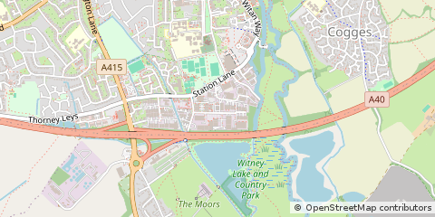 Map of Witney, Oxfordshire