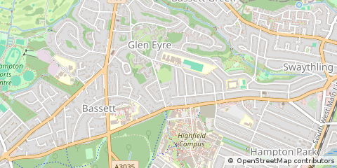 Map of Hampshire, Bassett