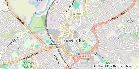 Map of Trowbridge, Wiltshire