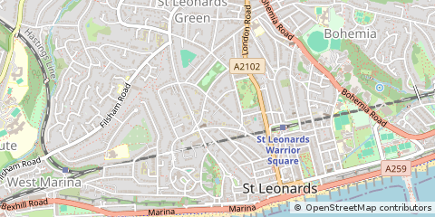 Map of Saint Leonards-on-SEA