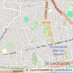 Map of Saint Leonards-on-SEA